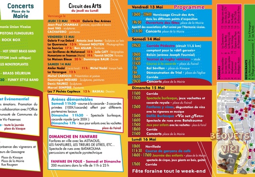 Flyer Pentecotavic 2016 (2372 visits) Extrait du flyer officiel de la feria de Pentecotavic 2016 avec le programme des animations, concert... Flyer Pentecotavic 2016