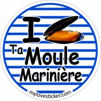 sticker i love ta moule mariniere m